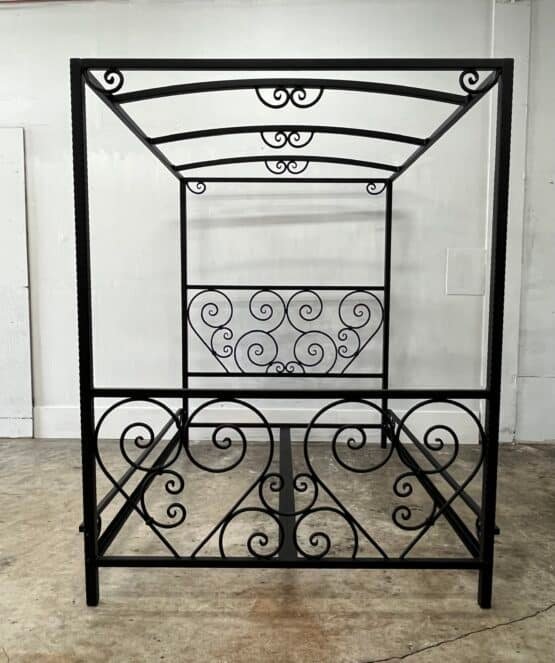 Scroll Canopy Bed - Metalbound